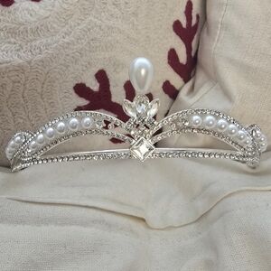 Elegant Silver and Pearl Tiara